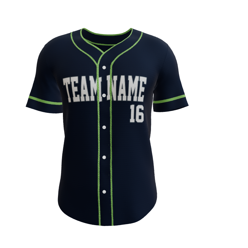 Baseball Base Design Full Button Baseball Jersey. (x 1)